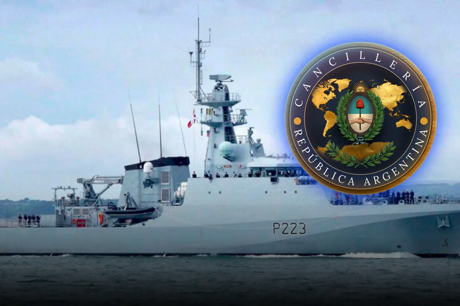 Cancillería protestó ante el Reino Unido por la incursión ilegal del HMS Medway