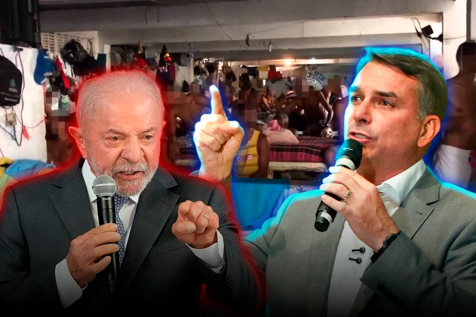 Lula da Silva y Flavio Bolsonaro.