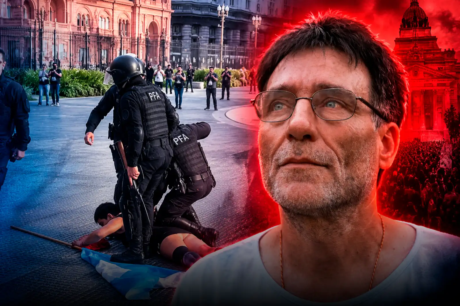 Detuvieron al Padre Paco y dos militantes kirchneristas por intentar entrar a la fuerza y semidesnudos a Casa Rosada