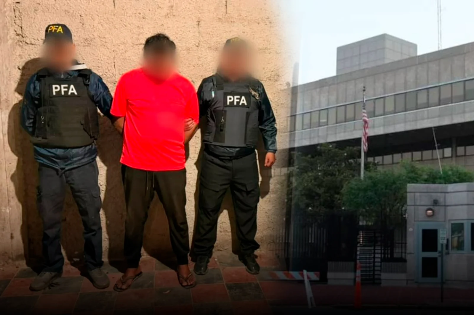 The PFA arrested the author of the bomb threat to the US Embassy in Jujuy