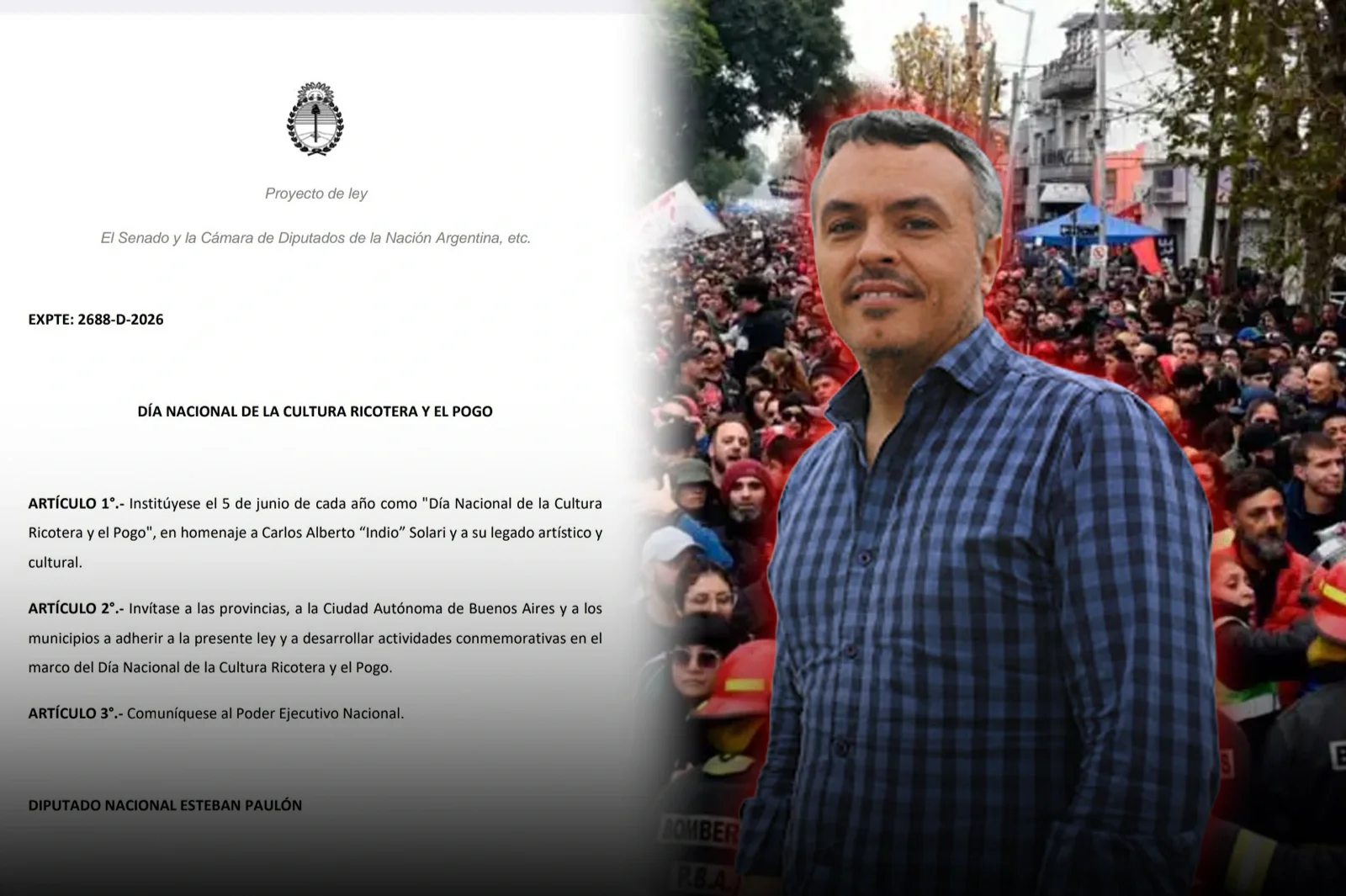 El diputado socialista Esteban Paulón quiere crear por ley el “Día Nacional de la Cultura Ricotera y el Pogo”