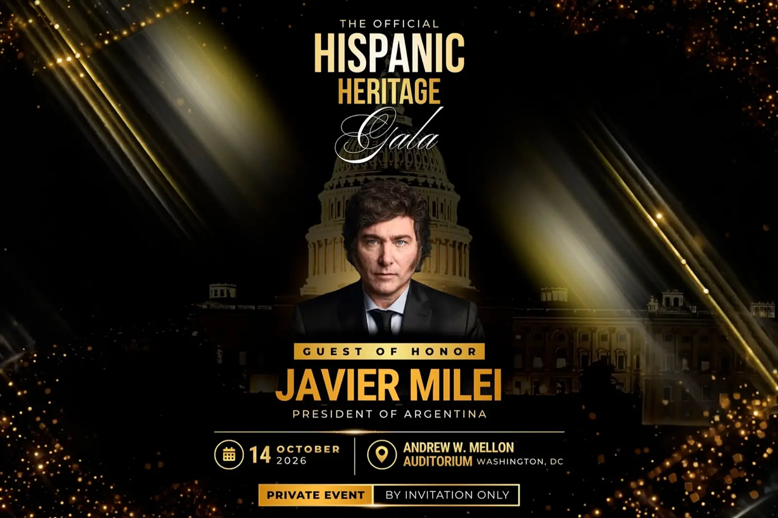 La Derecha Diario organizará una gala en Washington con Javier Milei como invitado de honor