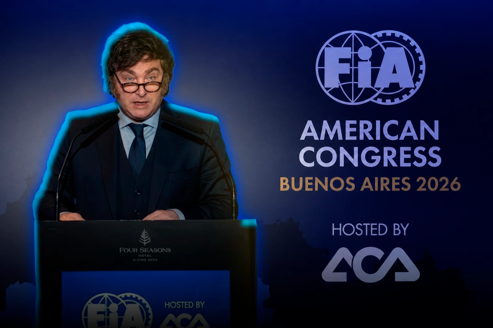 Milei habló en el Congreso de la FIA y pidió el regreso de la Fórmula 1 a la Argentina