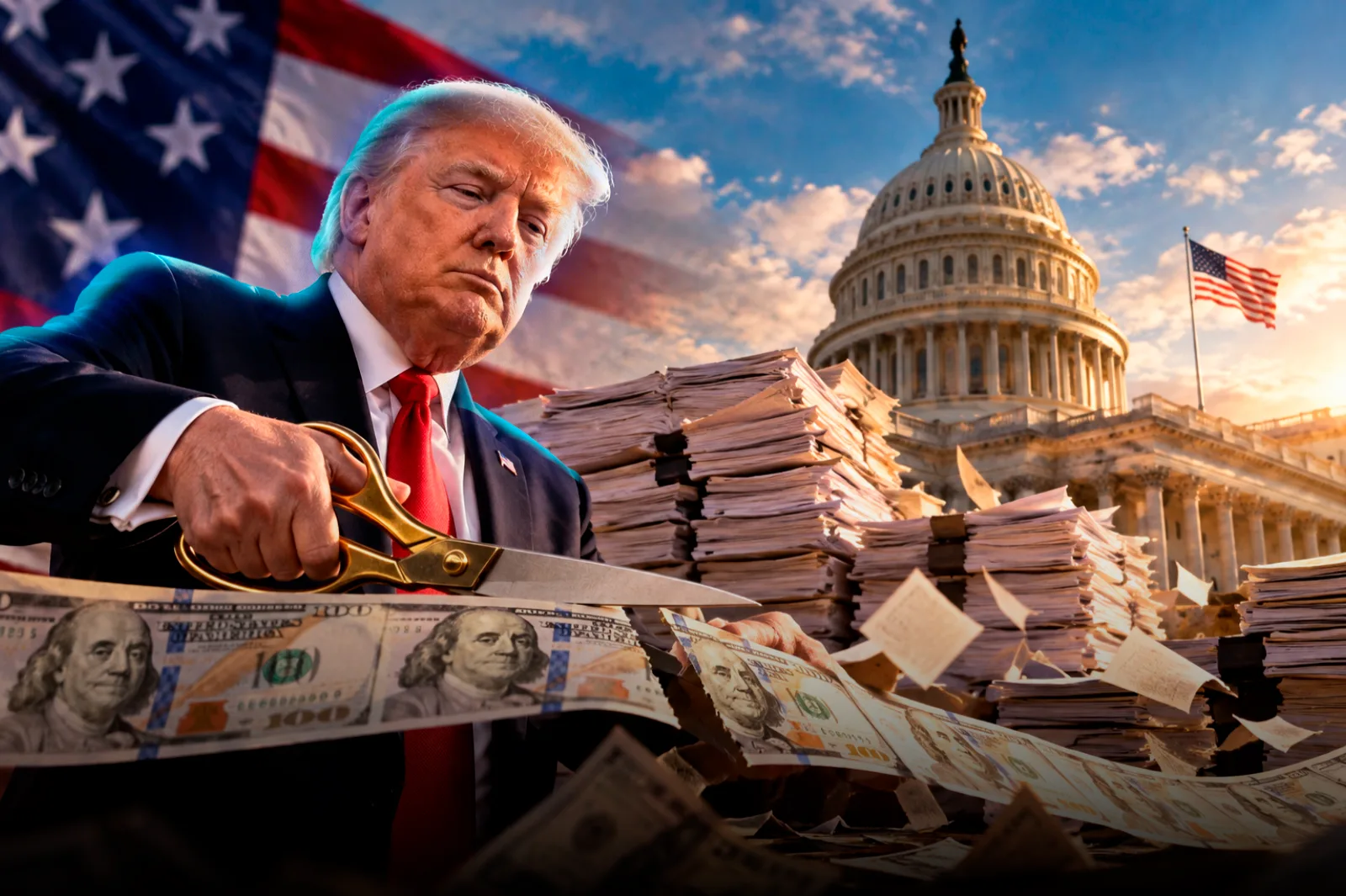 The Trump administration canceled USD 810 million in funds and is accelerating its offensive against federal spending