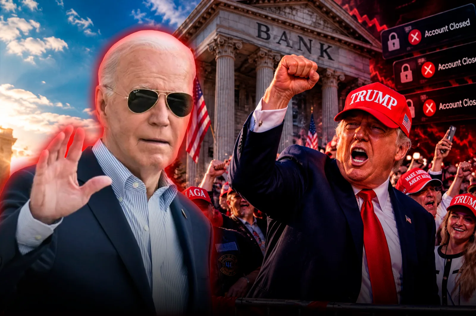 Un informe reveló que Biden presionó a los bancos para que cierren cuentas de clientes que eran votantes de Trump