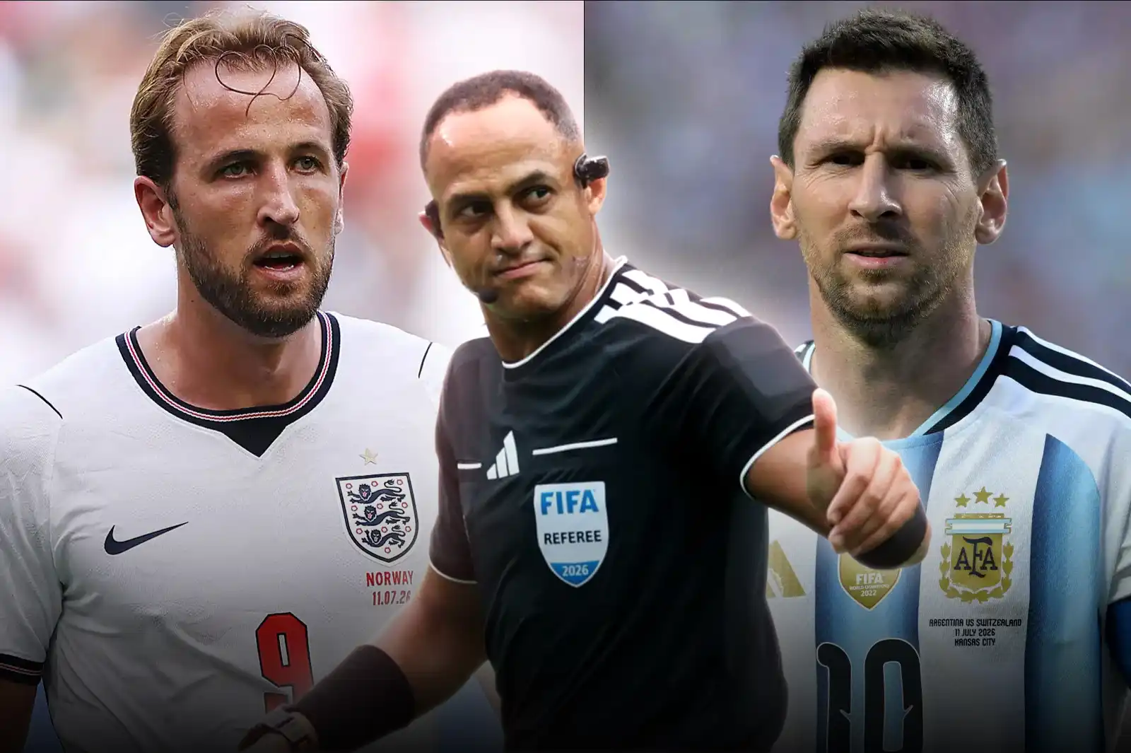 An American will be the referee for the semifinal between Argentina and England