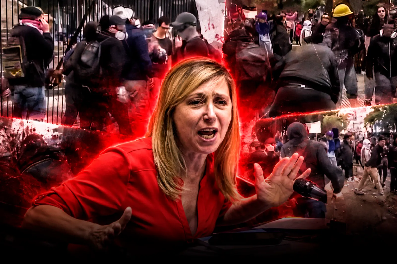 Manifestantes de izquierda tiran piedras contra la policía y generan disturbios en el Congreso