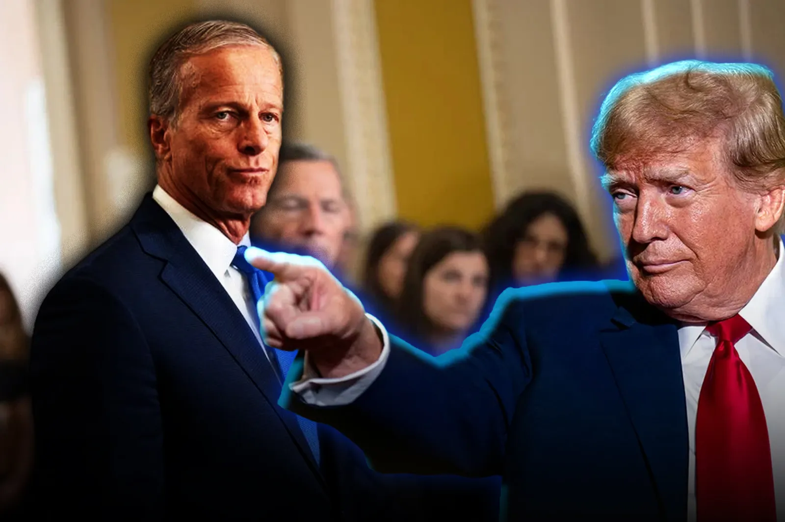 Karoline Leavitt confirmed that Trump's patience with Senate leader John Thune is running out