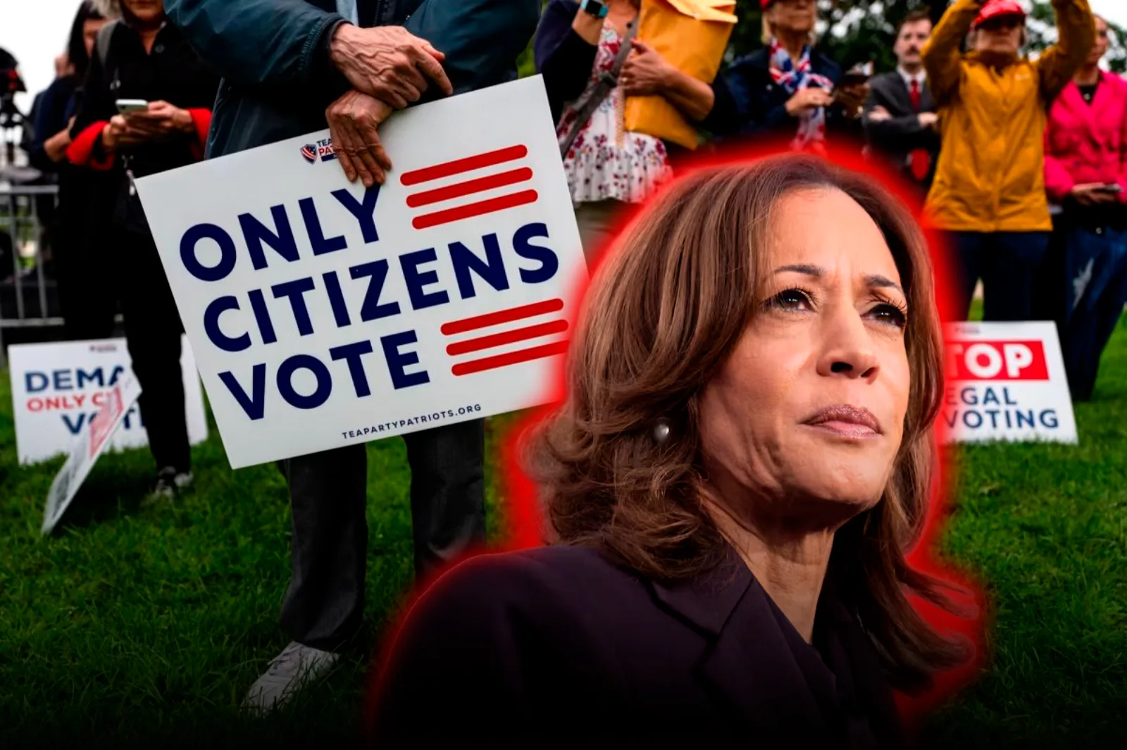 Democrat Kamala Harris criticized the "SAVE America" law and promotes illegal immigration in the US