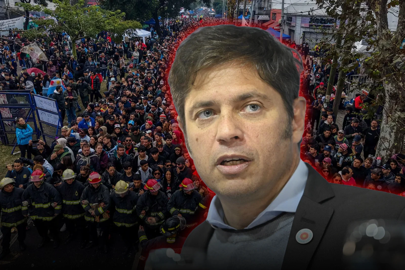 Denuncian que Kicillof mantuvo a policías y bomberos sin agua, comida ni descanso durante el velorio del Indio Solari