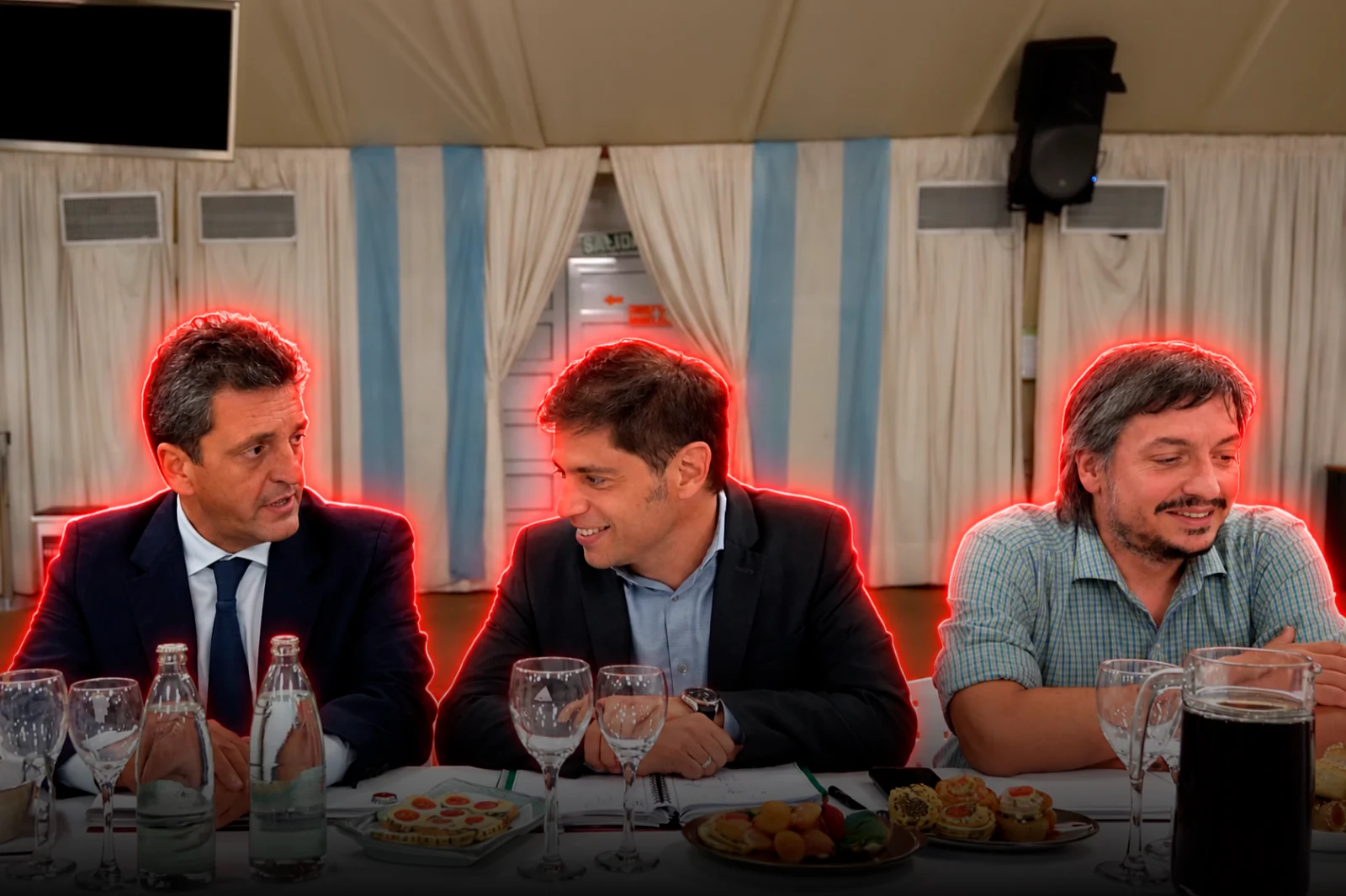 Axel Kicillof, Máximo Kirchner y Sergio Massa se reunieron para armar un frente anti-Milei