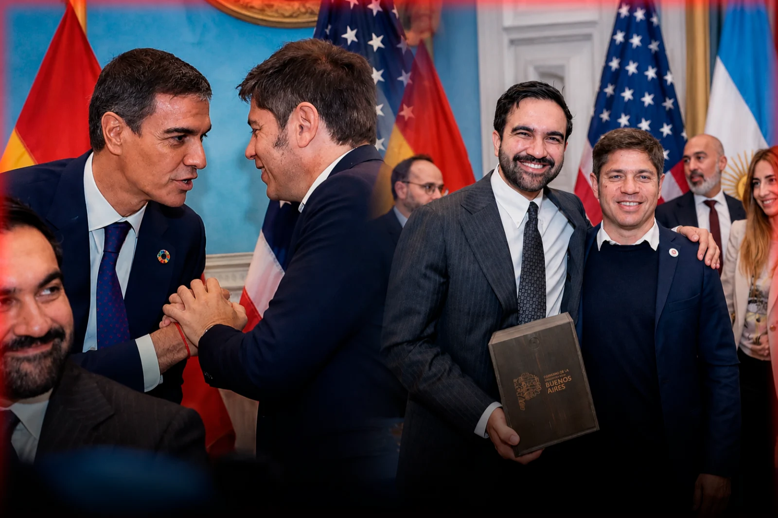 Axel Kicillof met with the Muslim Zohran Mamdani and the far-leftist Pedro Sánchez