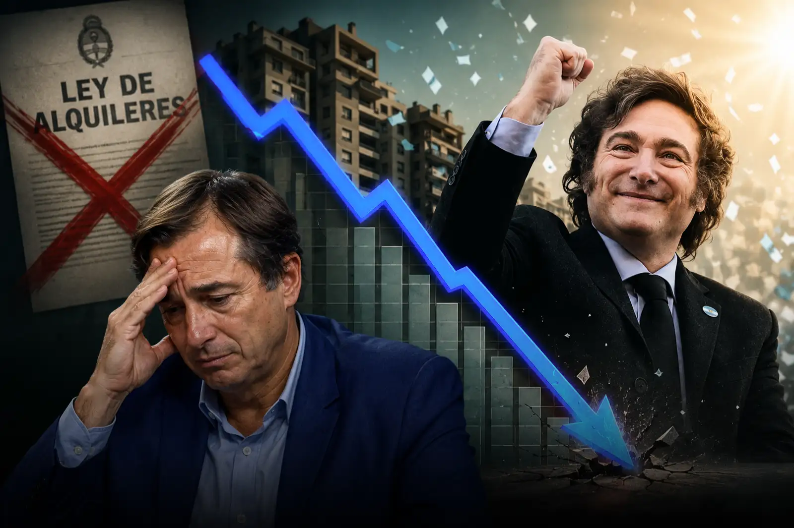 Gracias a la eliminación de la Ley de Alquileres, los precios reales bajaron casi un 50% en dos años