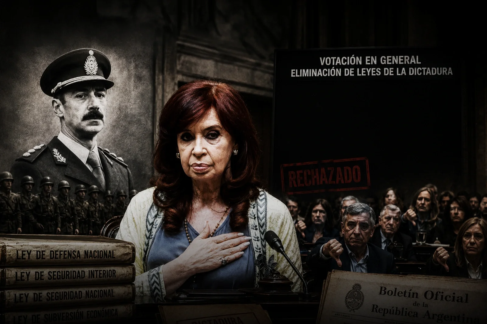 Kirchnerism voted against eliminating the laws from the dictatorships of Videla and Onganía.