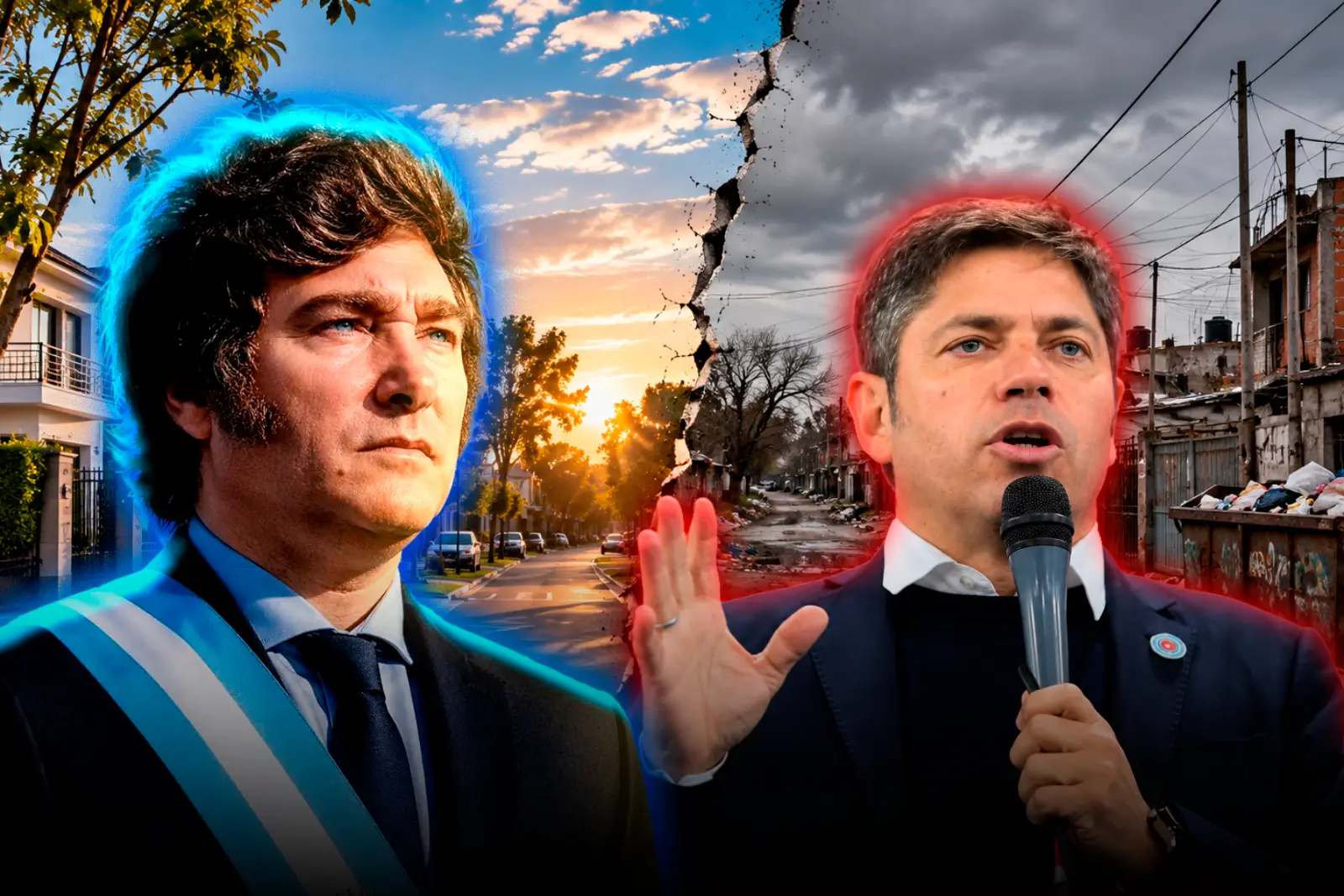 Javier Milei y Axel Kicillof.