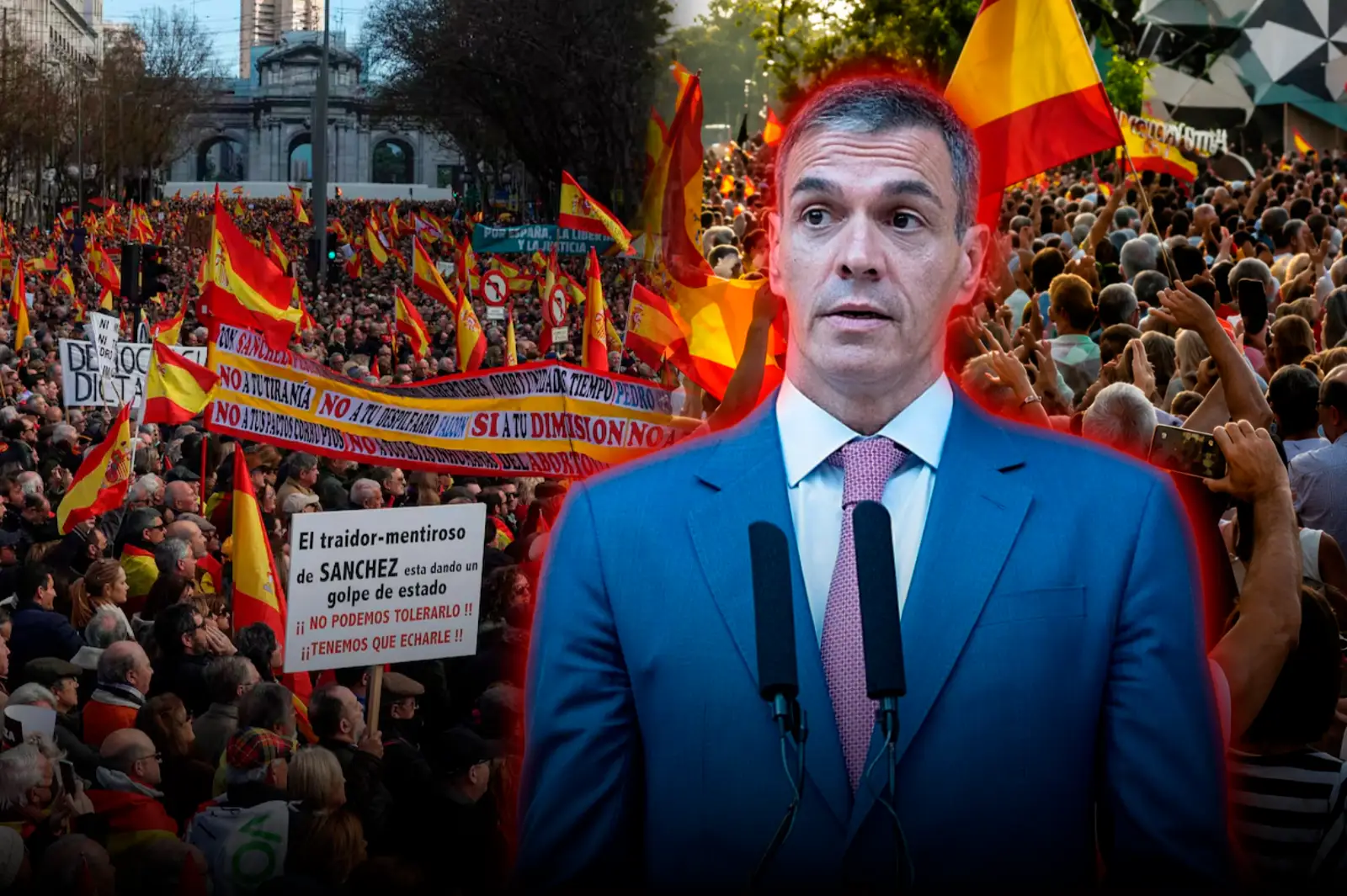 España se levanta contra Sánchez: Masivas manifestaciones en todo el país contra la invasión en Ceuta