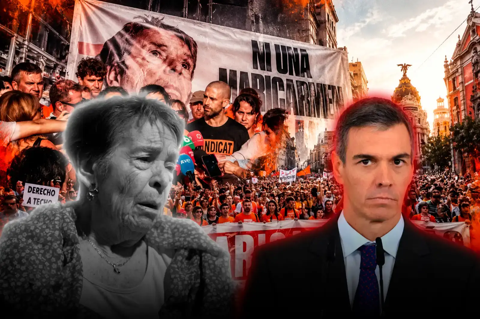 Murió Maricarmen, la mujer que fue utilizada por la izquierda en España para promover las protestas por la vivienda