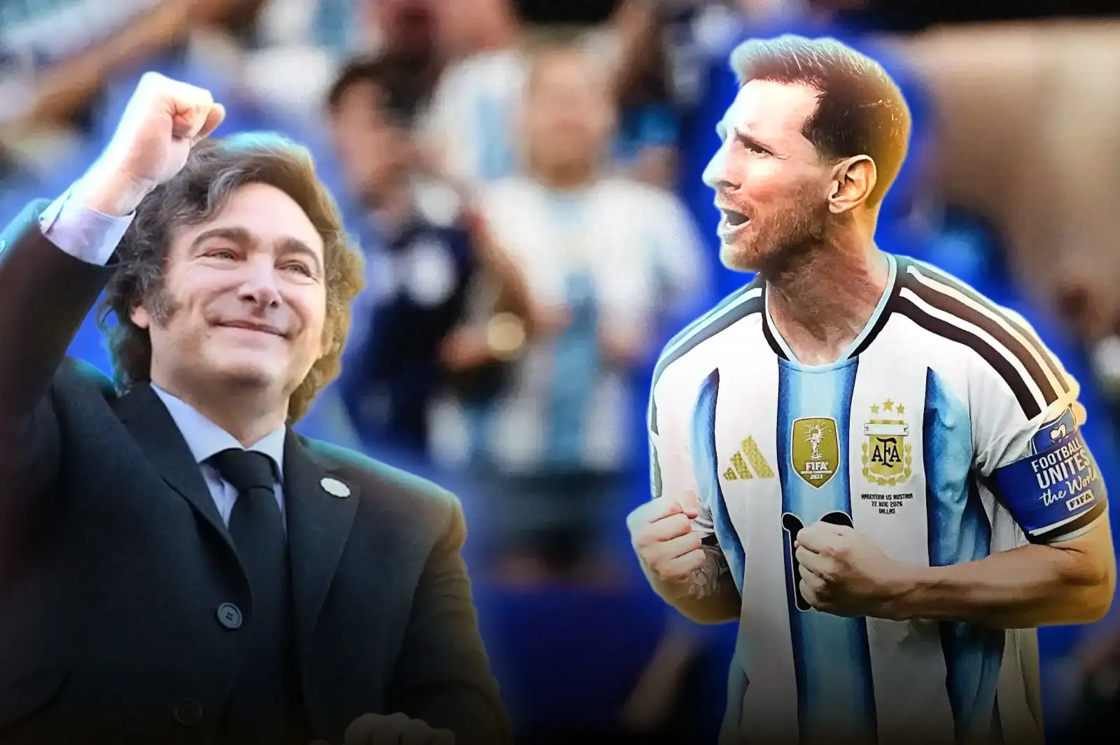 President Javier Milei and Lionel Messi