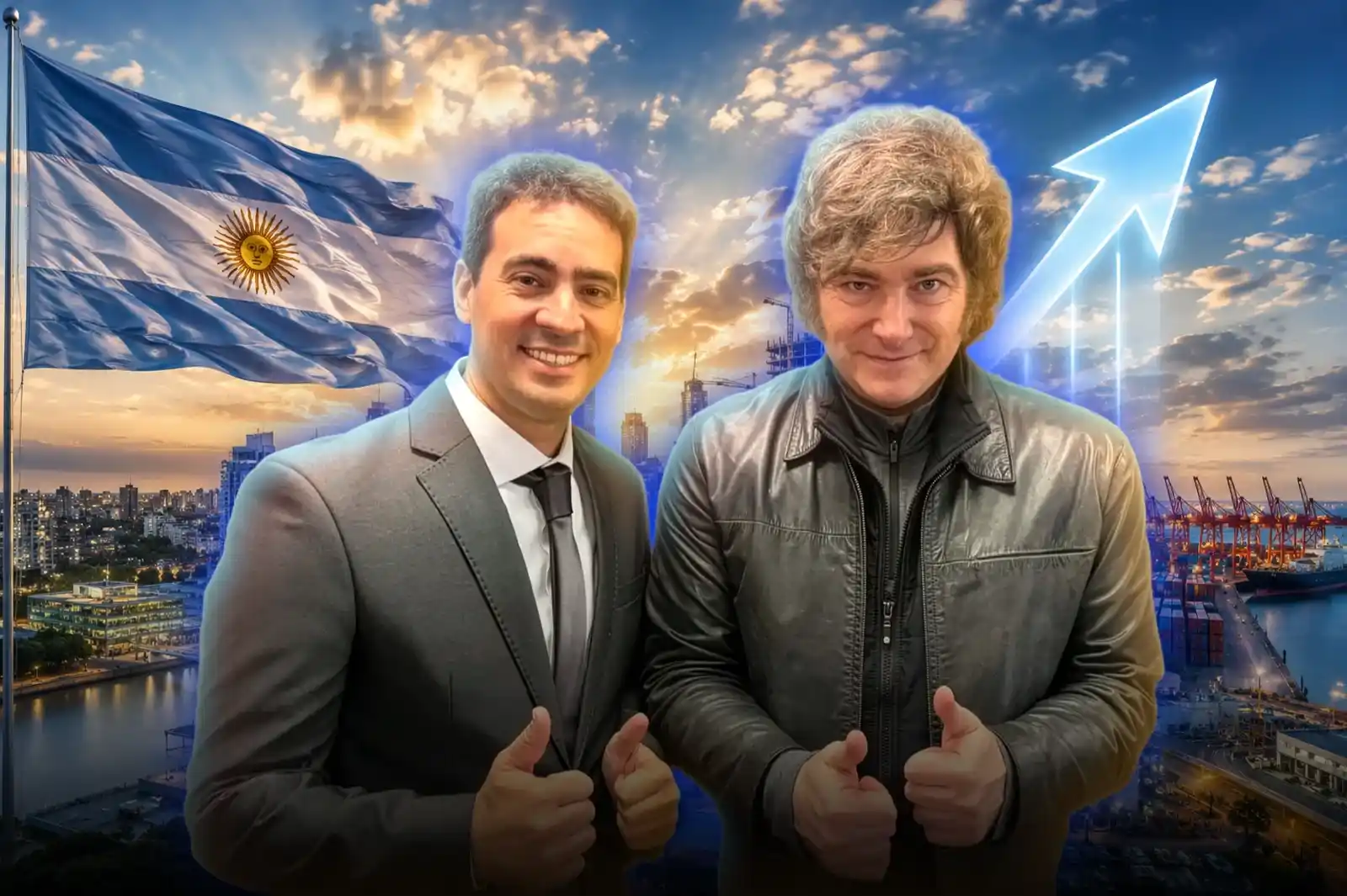 Javier Milei y Adrián Ravier.