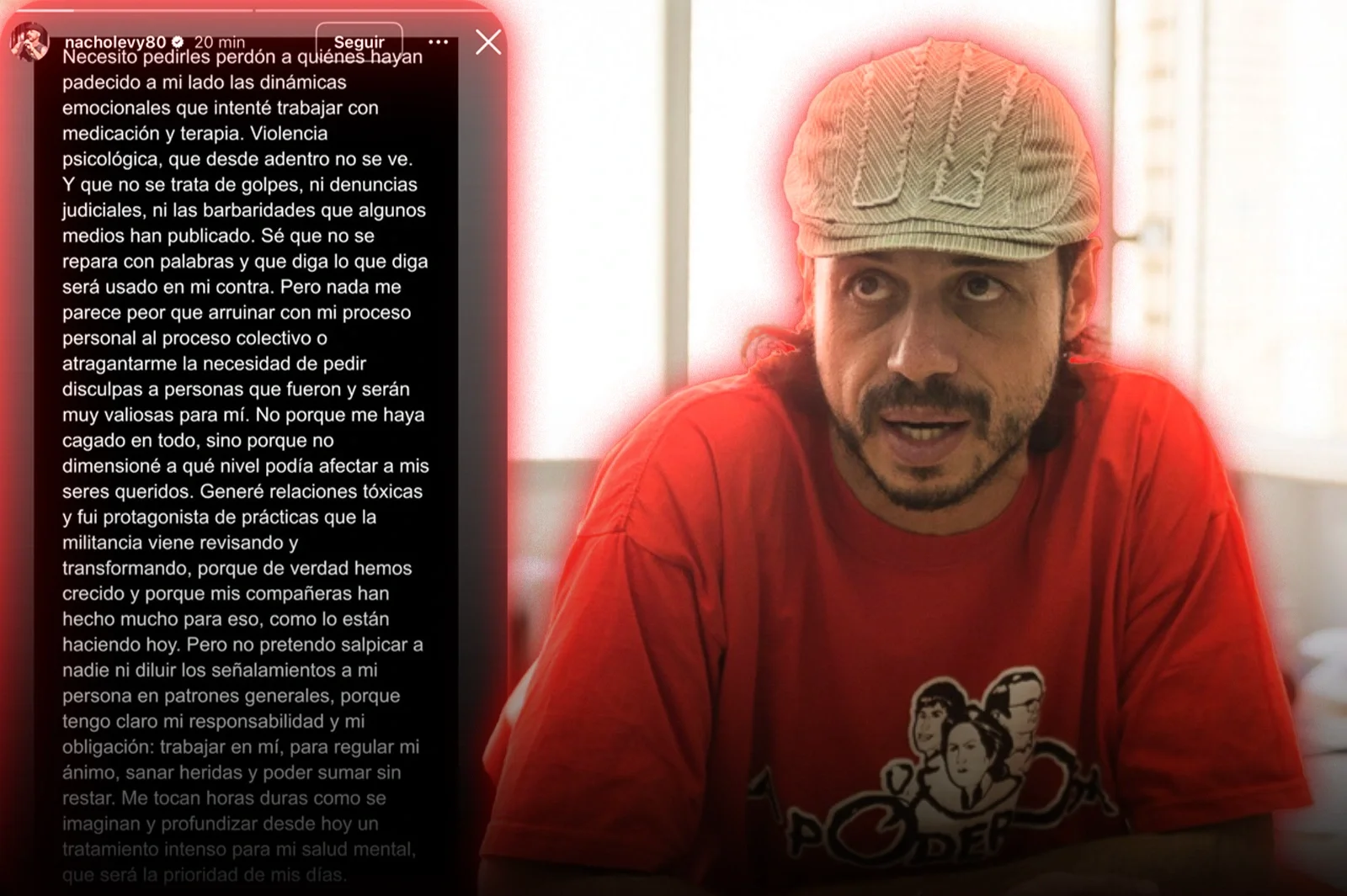 Nacho Levy se victimizó tras las denuncias: “Intenté trabajar con medicación y terapia”