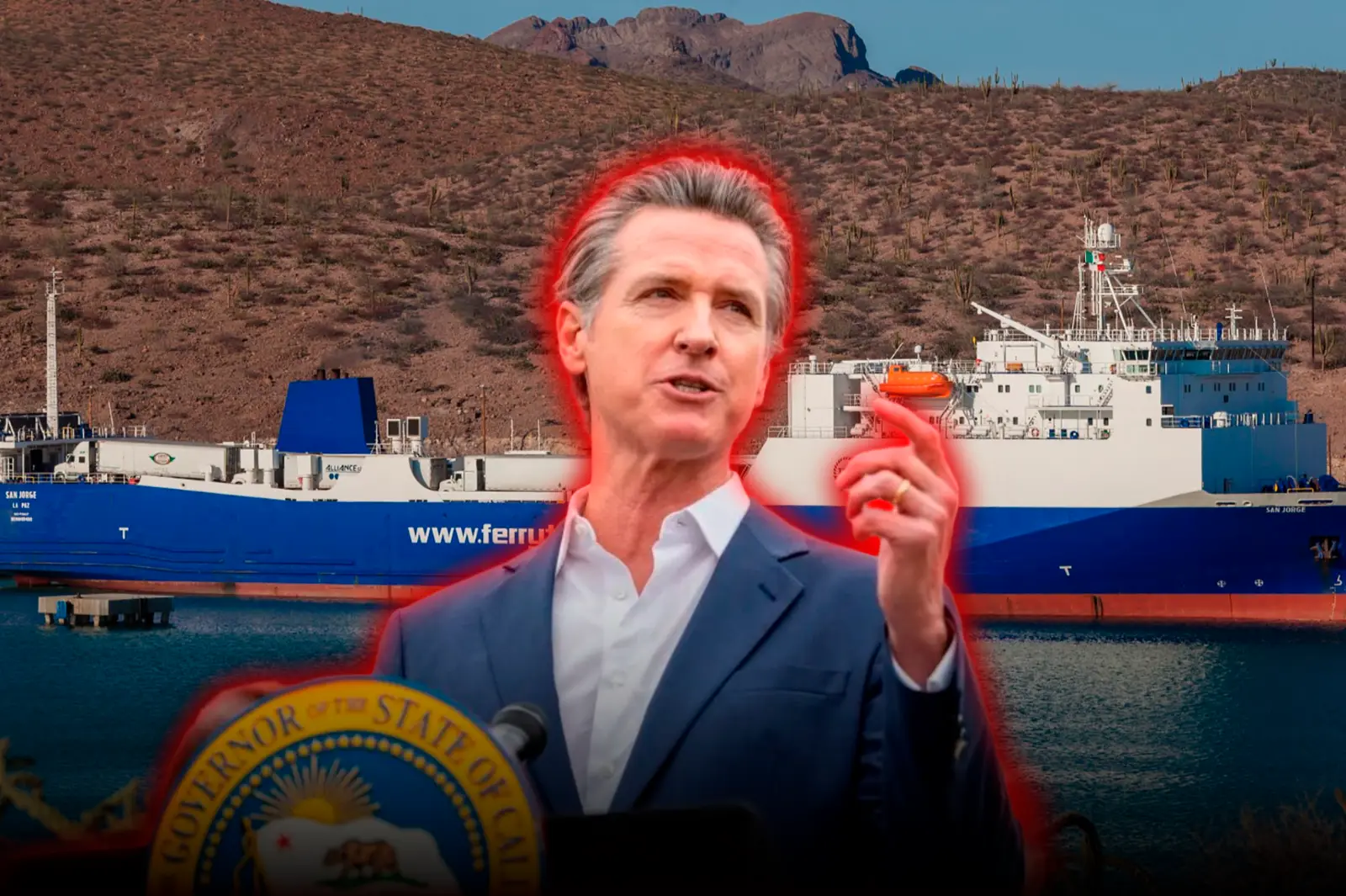 The communist Gavin Newsom pushes a disastrous climate tax against maritime transport in California