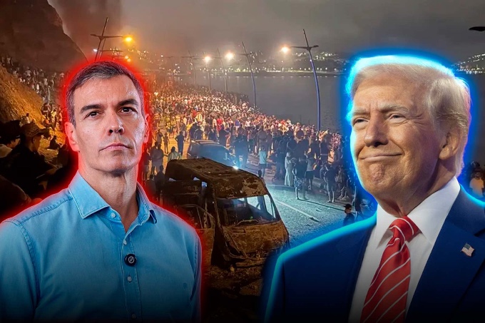 Trump warned that the US could face an invasion like Spain's if the Democrats return to the White House