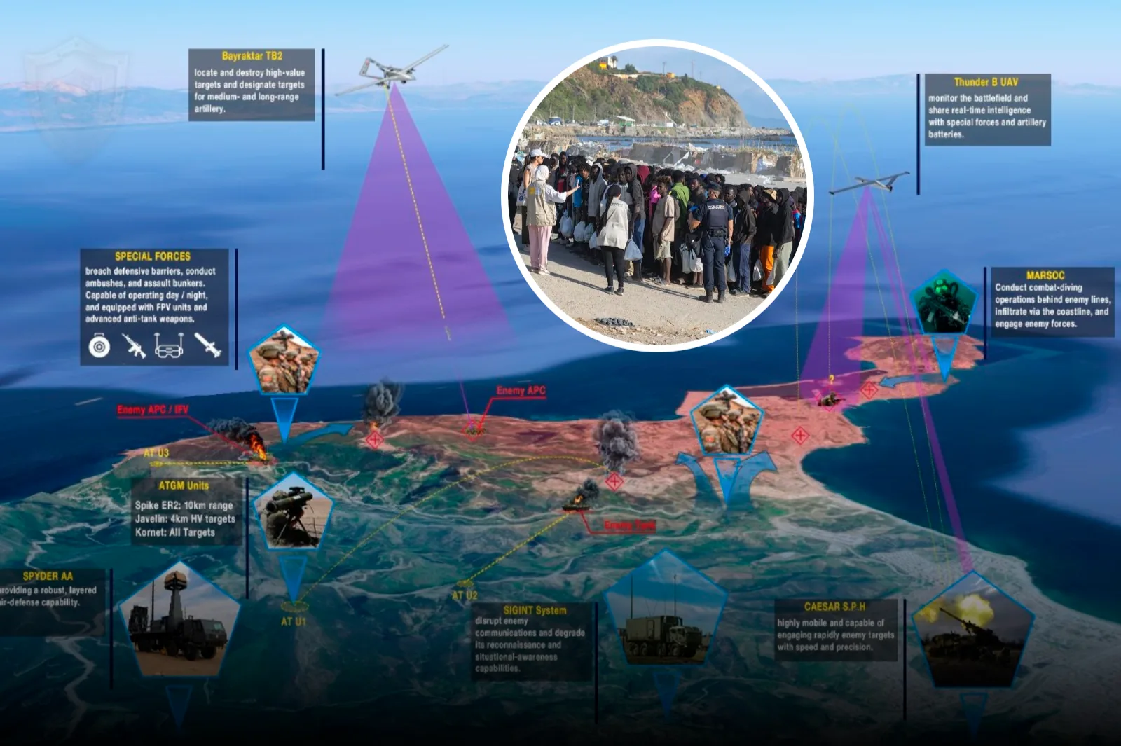 La propaganda marroquí difundió un plan para conquistar Ceuta entre dos a cinco horas