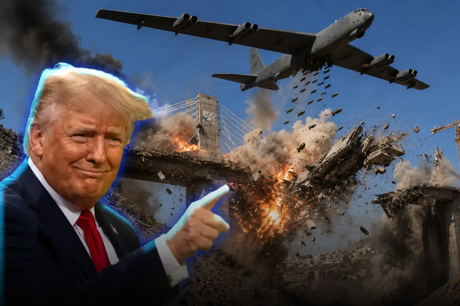 Trump announced that the next step in the war against Iran will be to destroy bridges and power plants