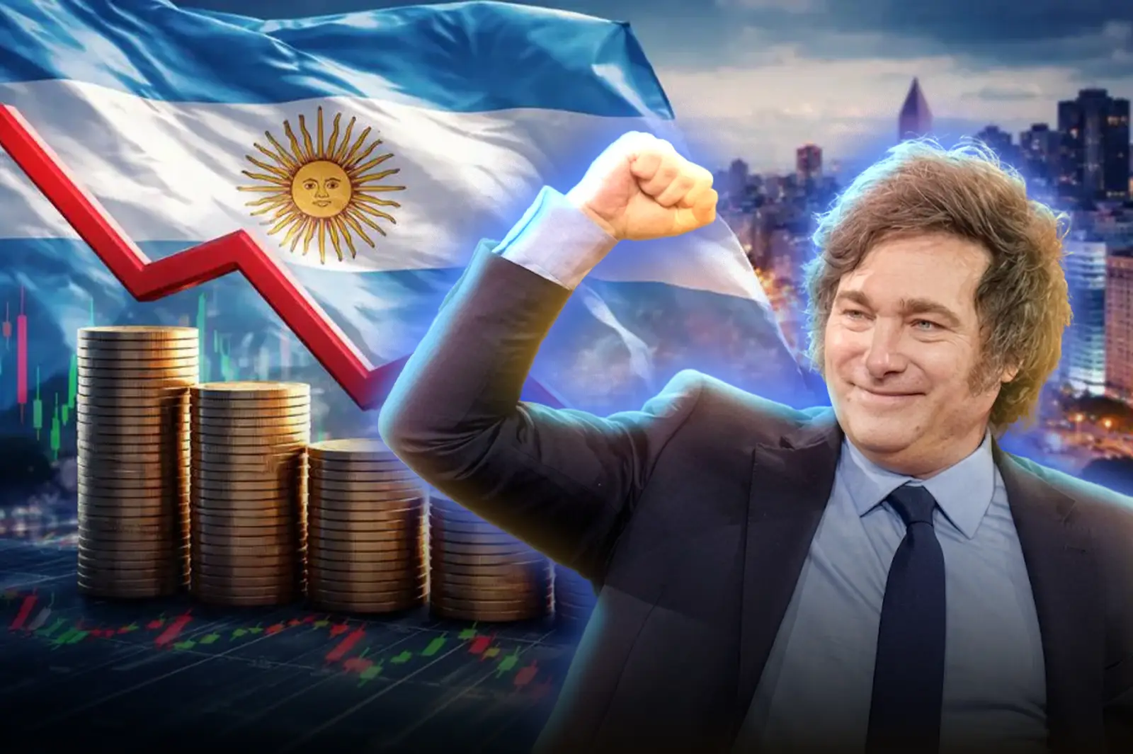 The Country Risk collapsed and closed the day at 408 basis points
