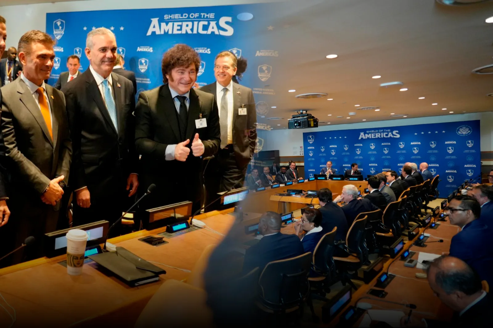 Javier Milei participates alongside Donald Trump in the "Shield of the Americas" summit in New York