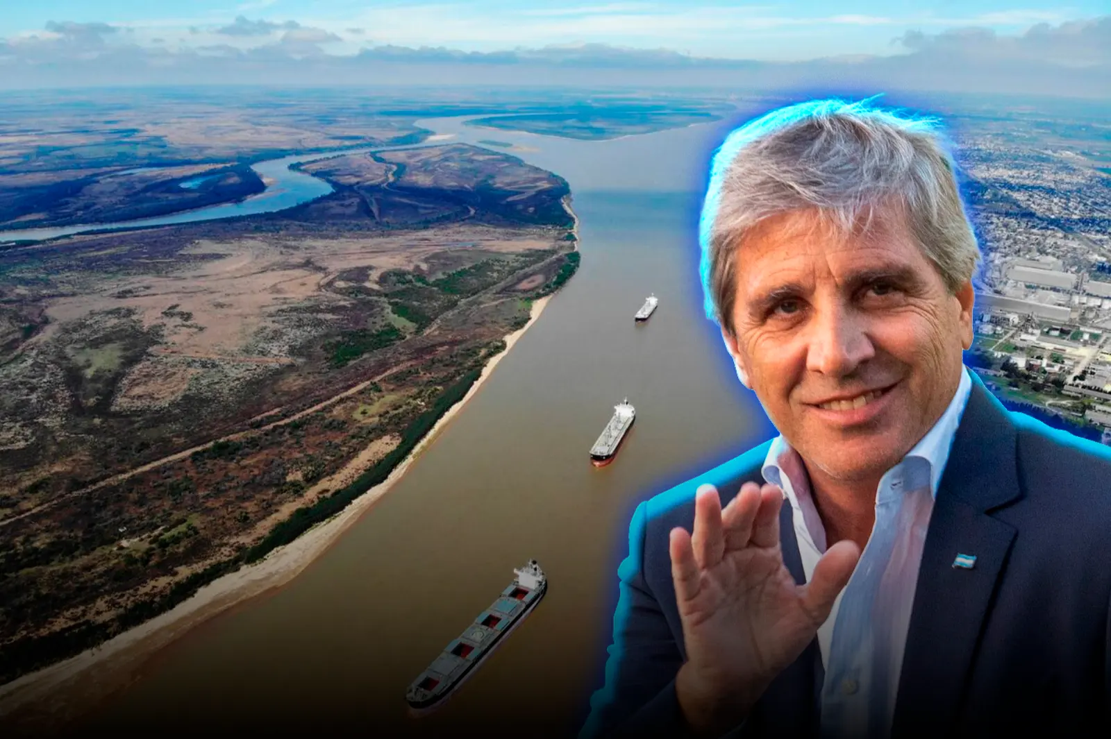 Toto Caputo anunció que la Vía Navegable Troncal tendrá gestión privada y un peaje más bajo