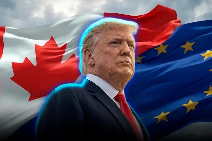Trump called the potential globalist alliance between Canada and the European Union "ridiculous" and threatened with more tariffs