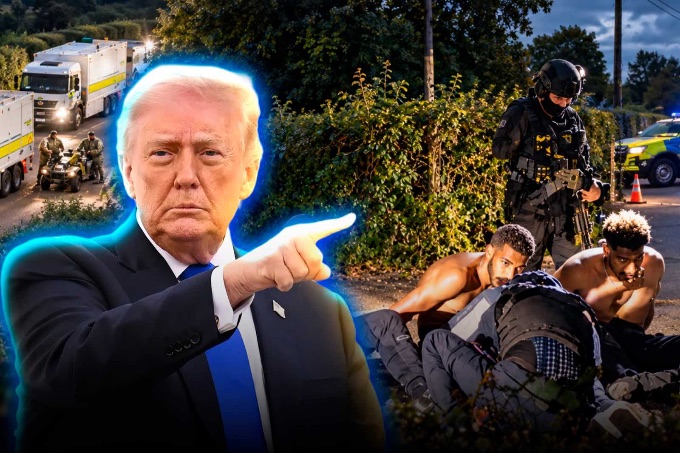 Trump celebrated the arrest in the United Kingdom of an Iranian operative who planned to destroy a US base
