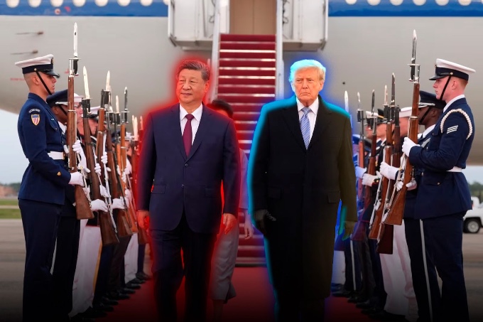 Trump welcomed Chinese dictator Xi Jinping in Washington DC with B-1 bombers flying overhead