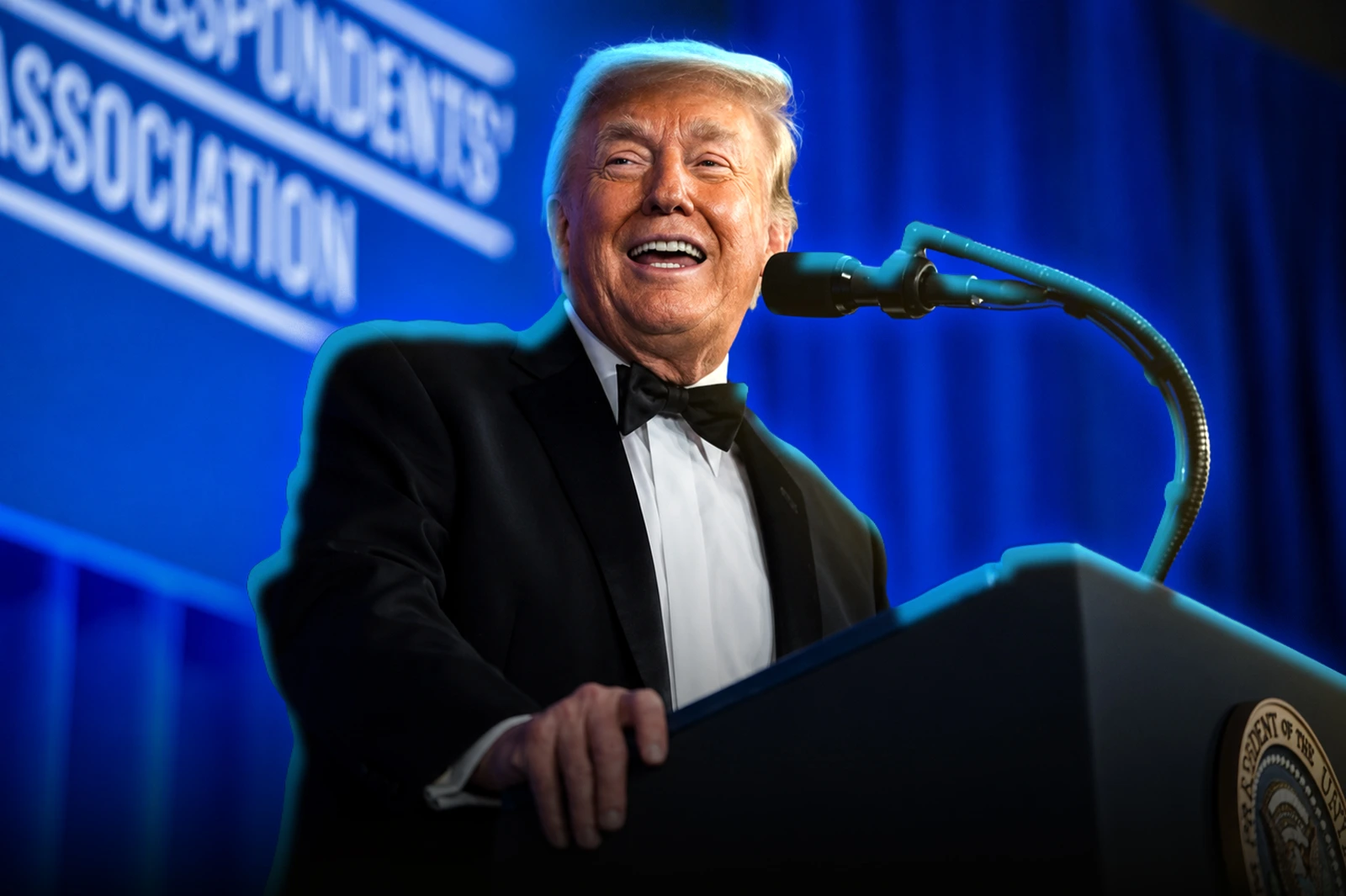 After the April attack, Trump returned to the correspondents' dinner to give a speech to the envelope journalists