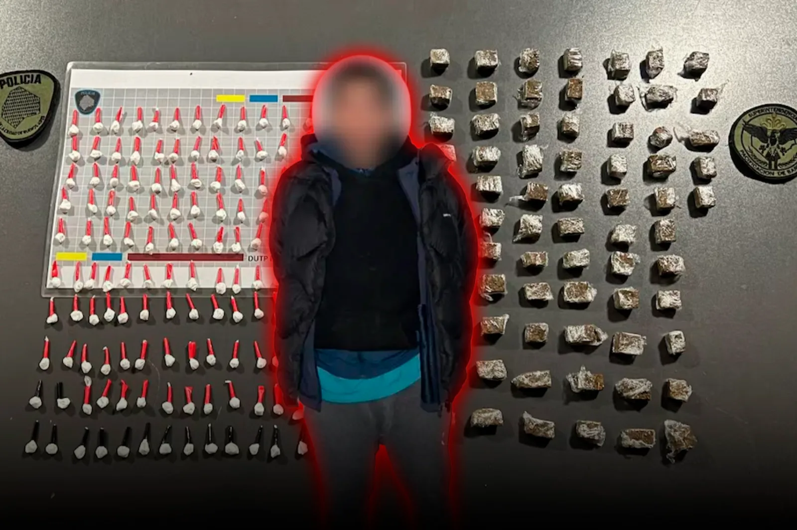 A Bolivian with a criminal record was arrested while distributing drugs on a bicycle in Villa 31