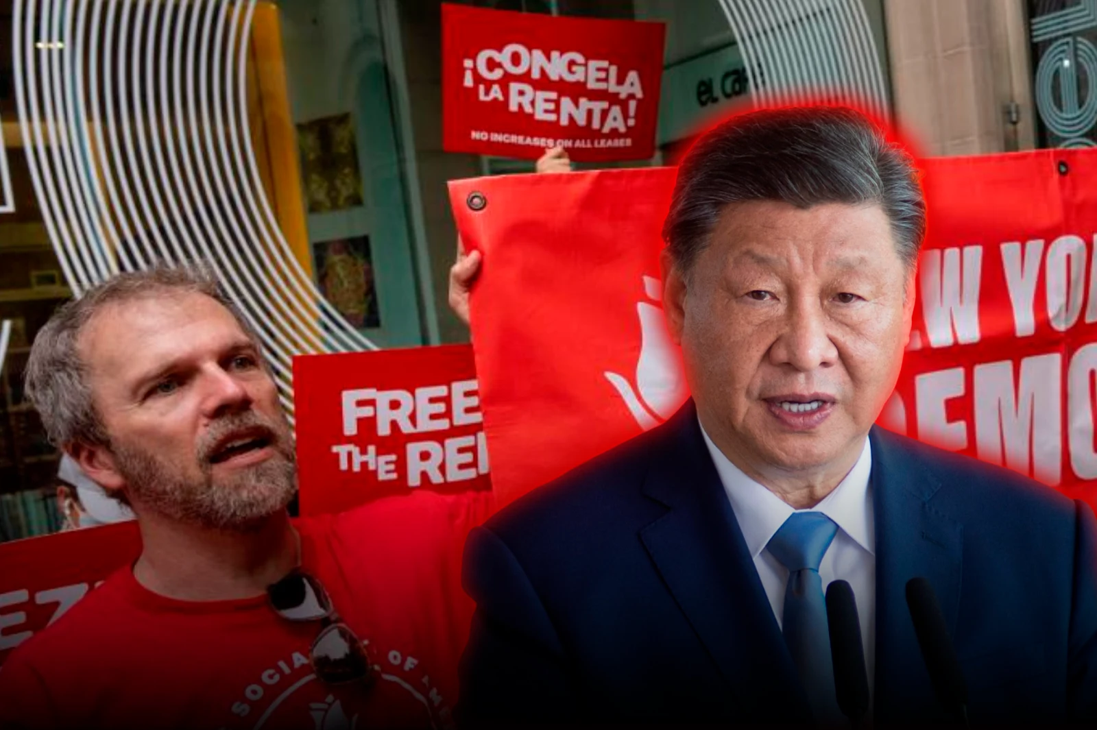 PAPER: A group of socialists from the DSA marched through New York to support Xi Jinping