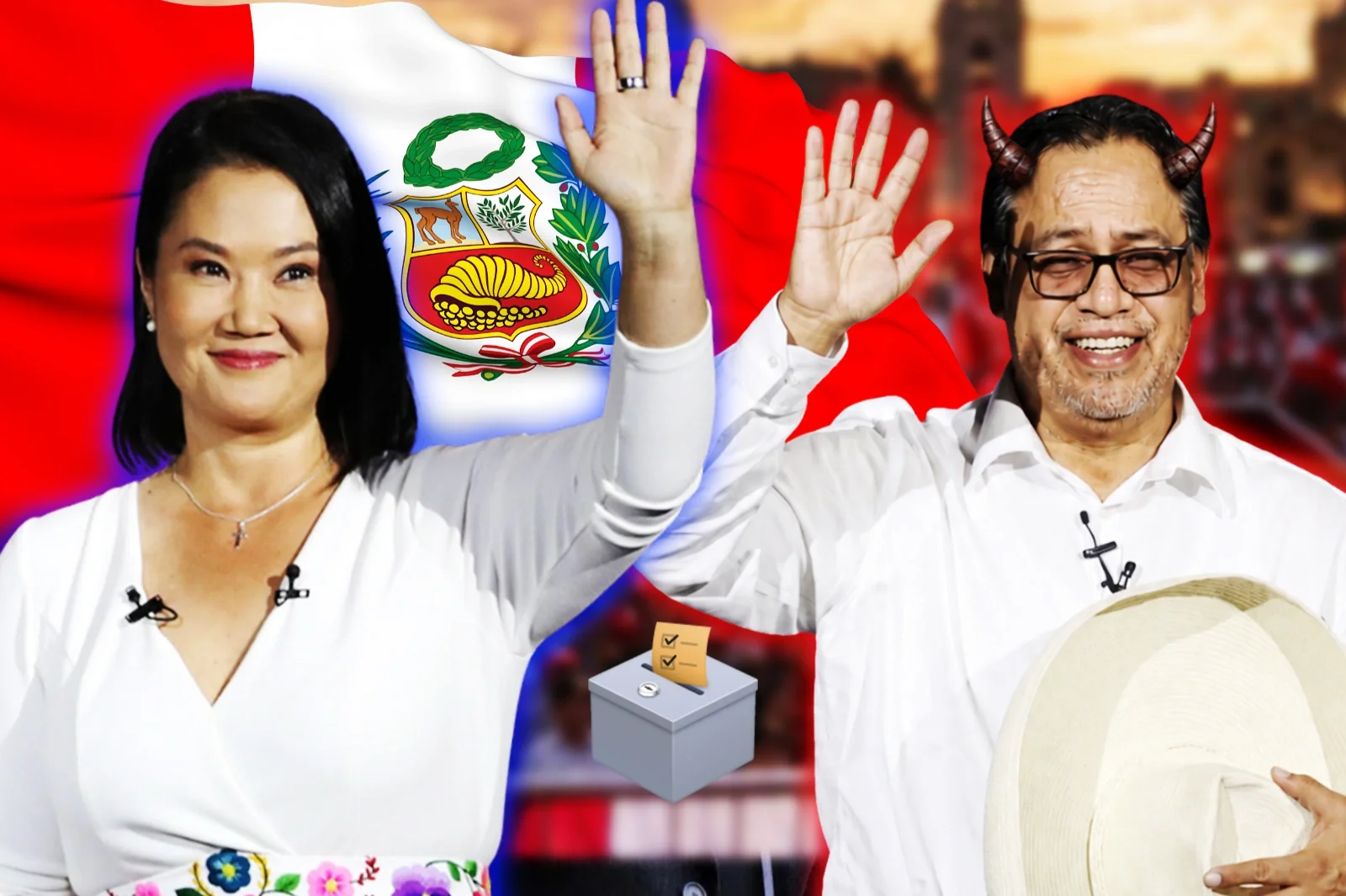 Elecciones en Perú: Keiko lidera en el conteo rápido frente al comunista Roberto Sánchez