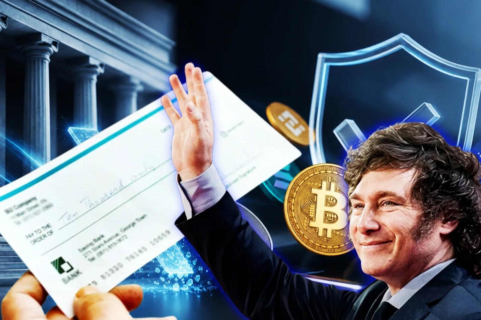 Milei eliminated the check tax for cryptocurrencies and other digital transactions