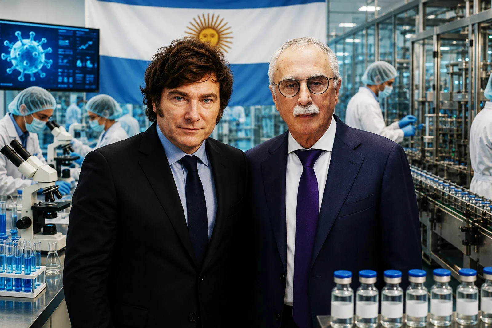 Javier Milei y Mario Lugones.