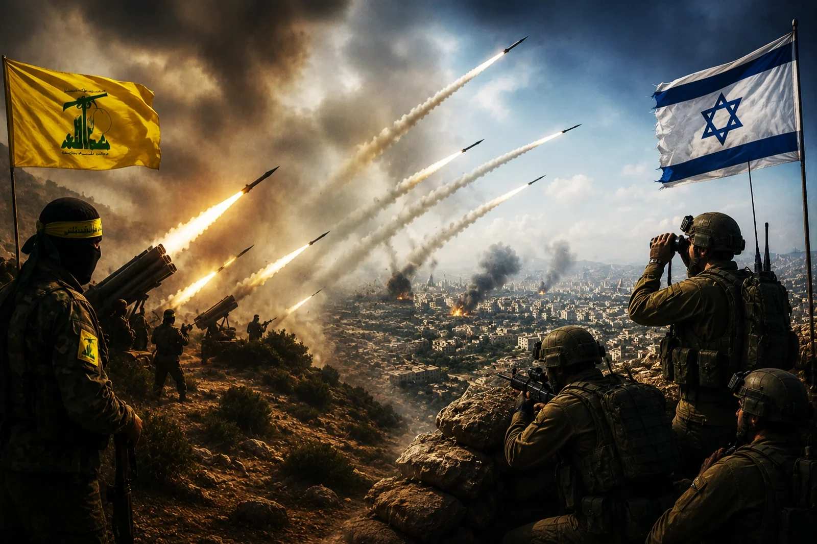 Hezbolá lanzó mas de 50 misiles hacia las fuerzas armadas israelíes en el sur de Líbano pese al alto al fuego