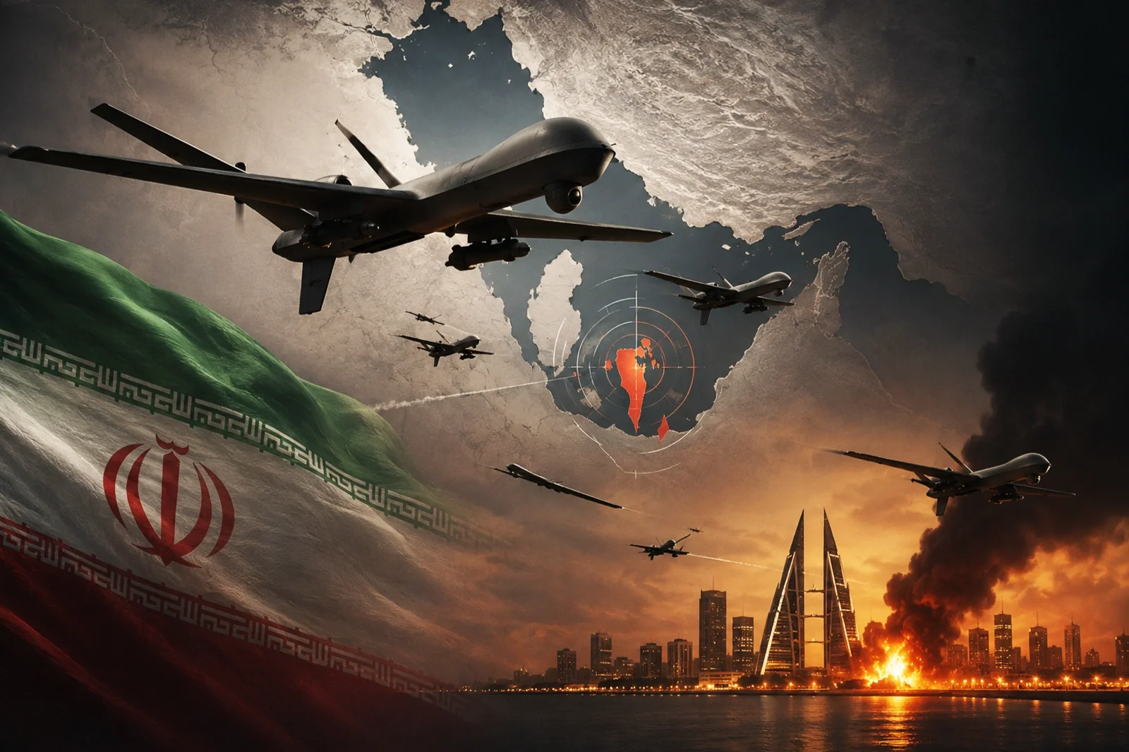 El régimen iraní violó el acuerdo en Medio Oriente y lanzó un ataque con drones contra Baréin