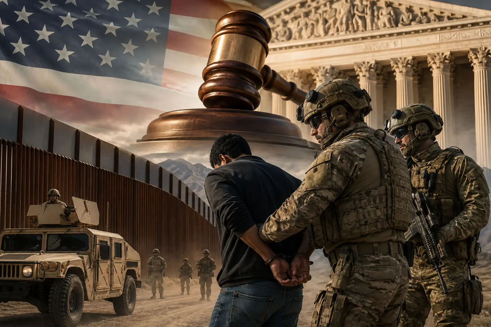 The court upheld the power of U.S. troops to make arrests in border areas