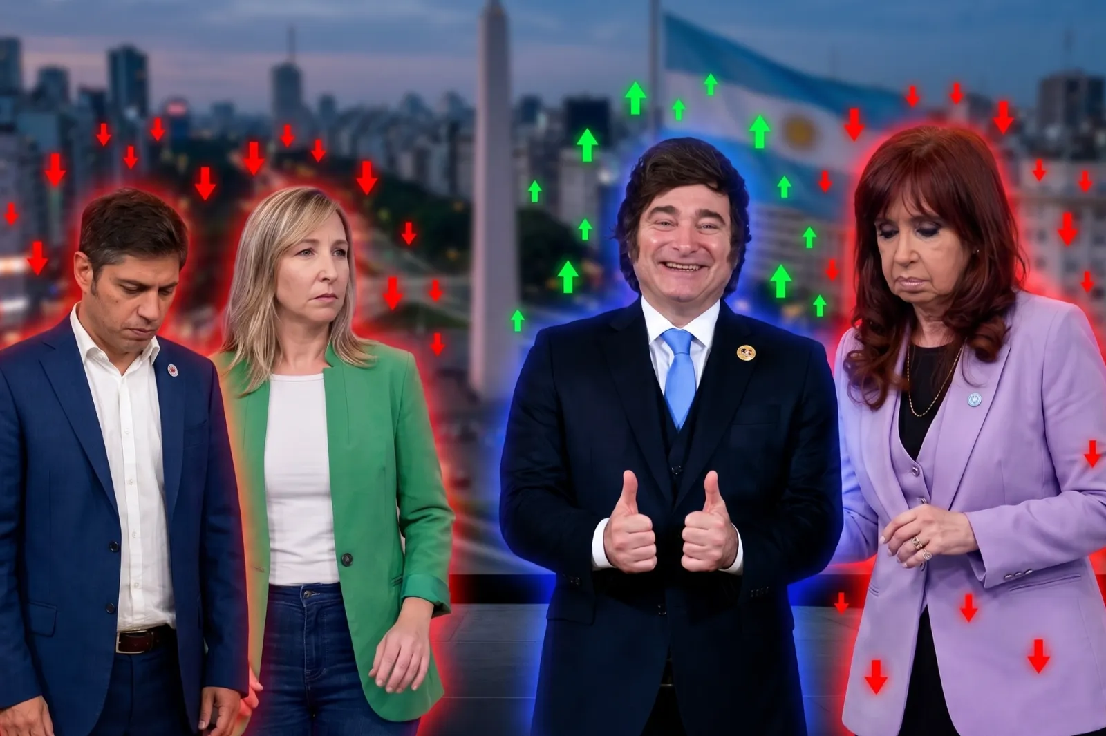 Golpe a la oposición: Se disparó el rechazo a Axel Kicillof, Cristina Kirchner y Myriam Bregman