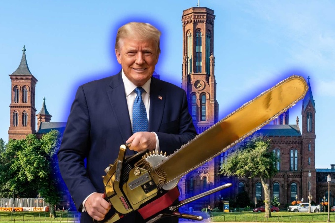 Avanza la motosierra: Trump le recortó los fondos al Instituto Smithsonian y otros museos por promover la ideología woke