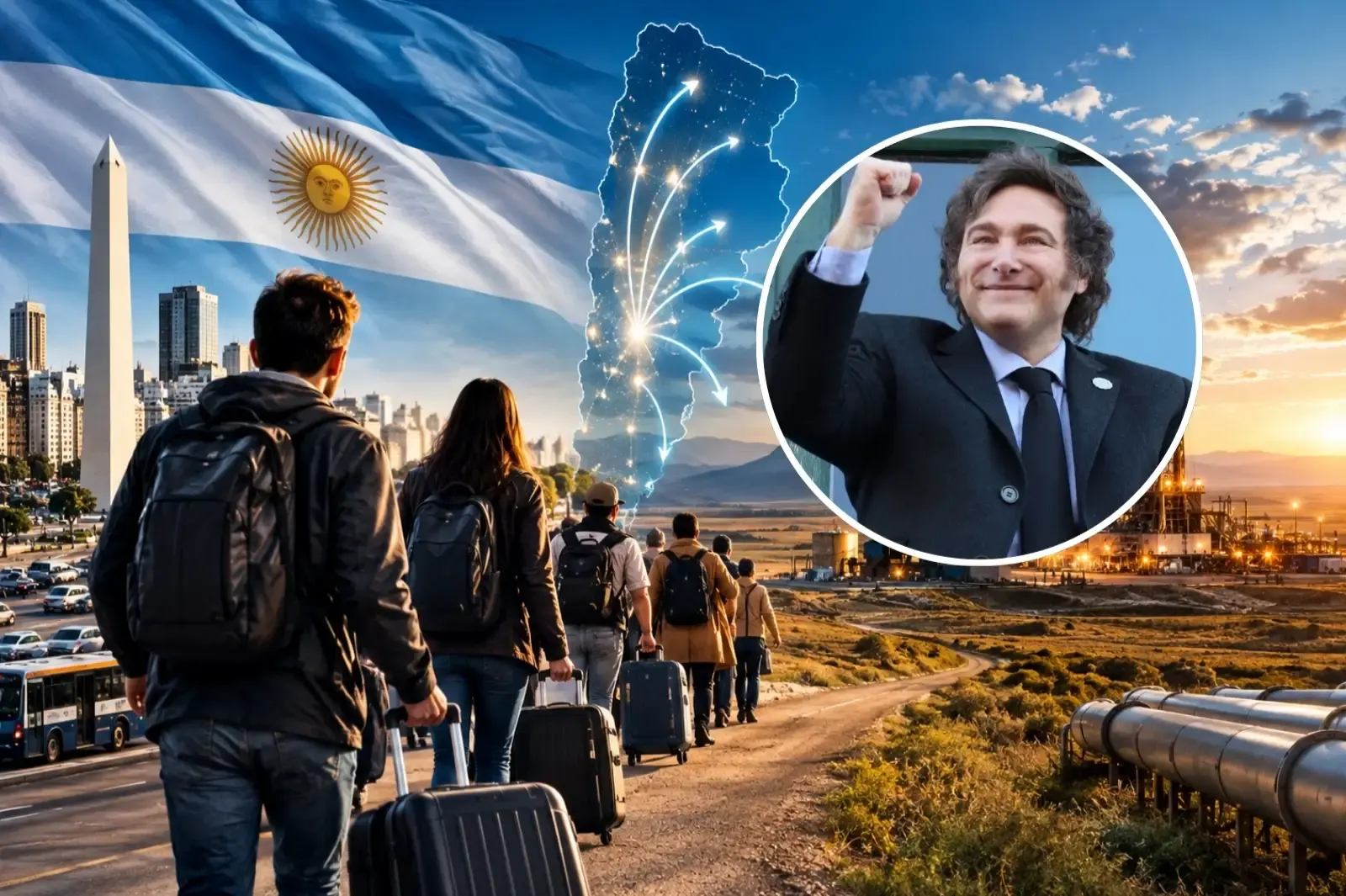 El Gobierno de Milei proyectó que 4 millones de personas migrarán del AMBA al interior por el boom energético