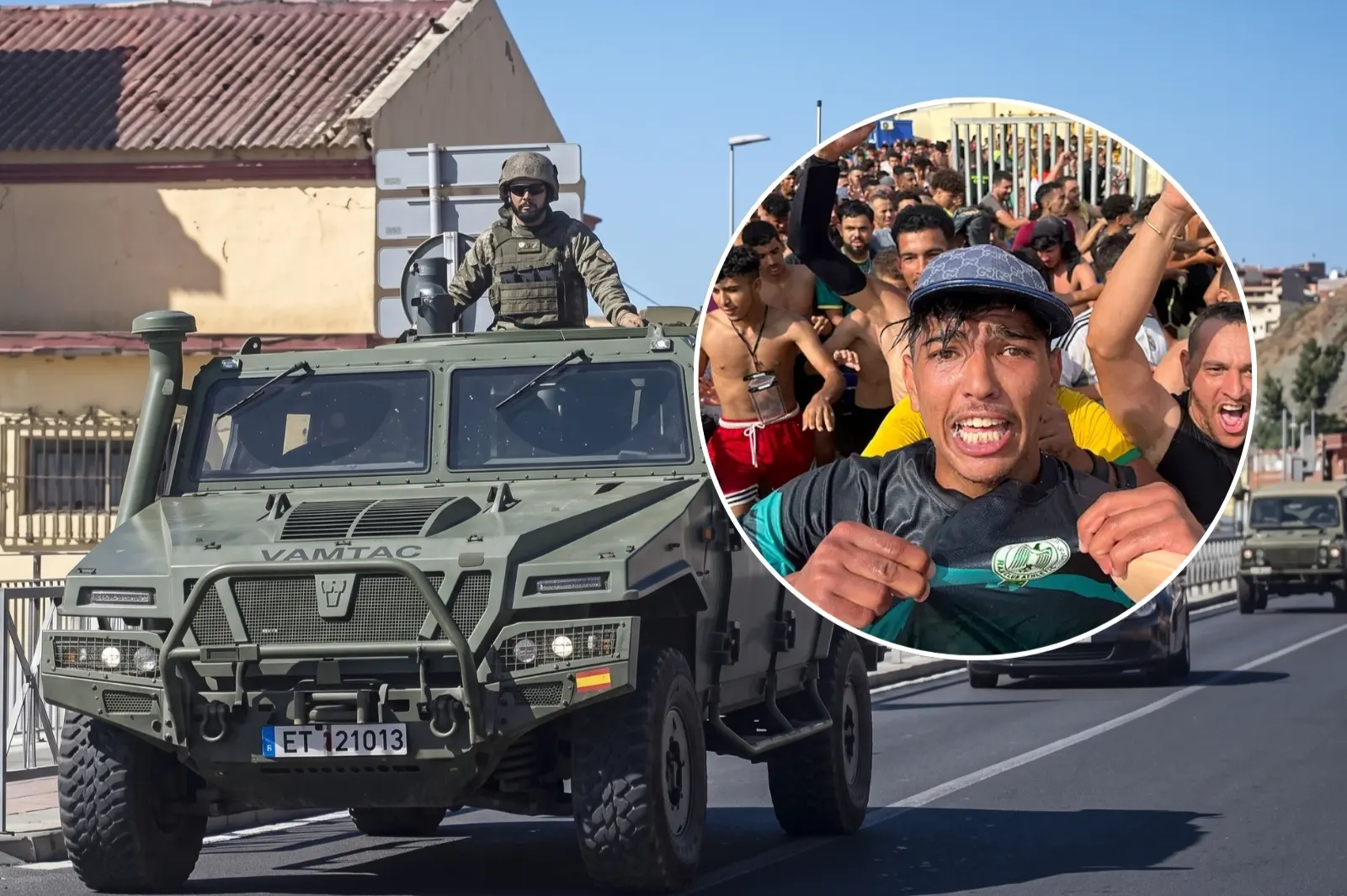 Detuvieron a cuatro terroristas marroquíes por atacar a piedrazos a militares en Ceuta