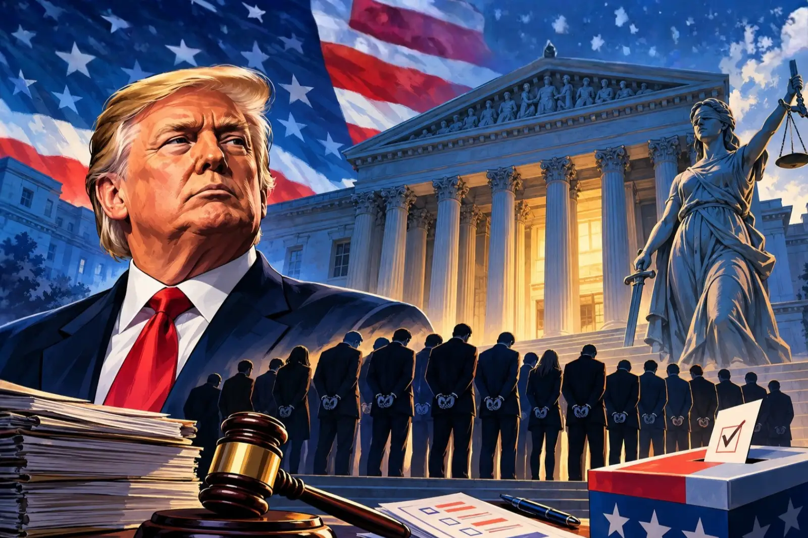 El Departamento de Justicia de Trump presentó cargos contra 16 extranjeros por delitos electorales en EEUU