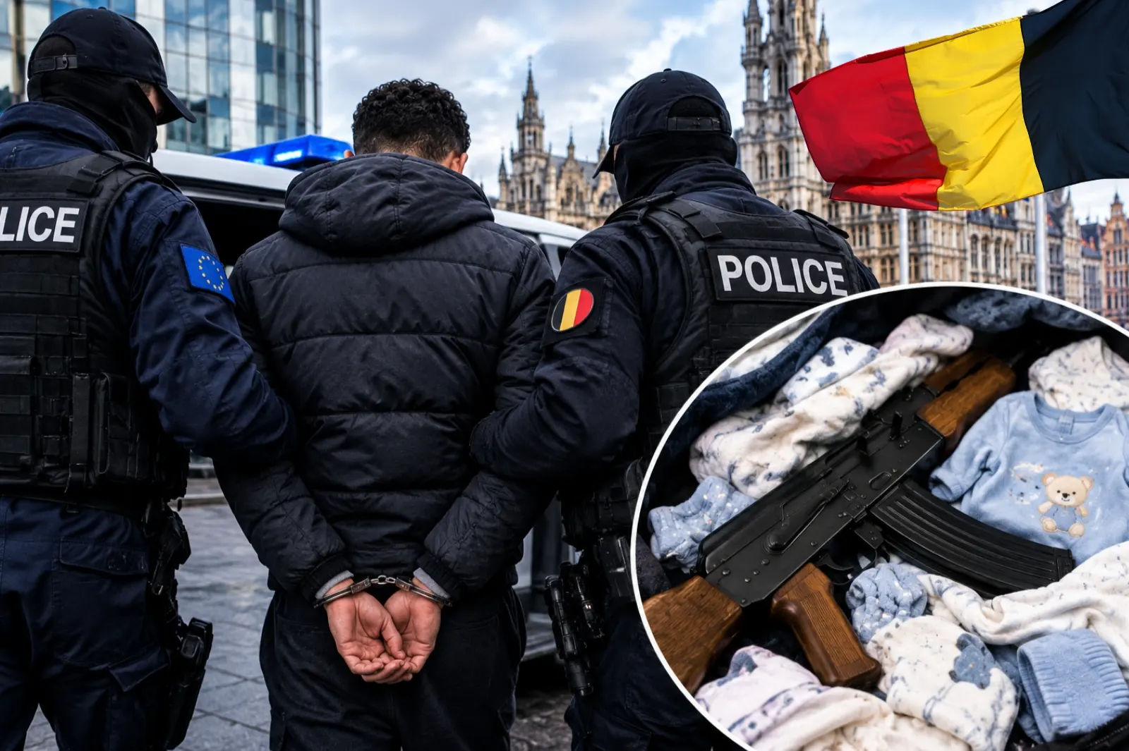 Belgium: A Moroccan immigrant was arrested with a hidden war weapon among baby clothes