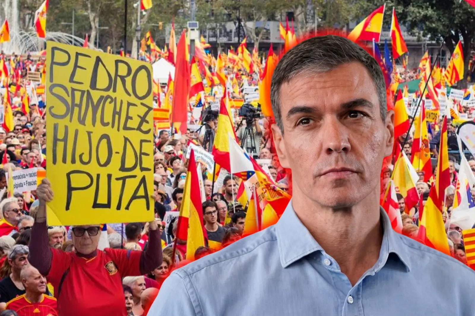 Pedro Sánchez fue recibido nuevamente con insultos tras su llegada al Dia de la Hispanidad